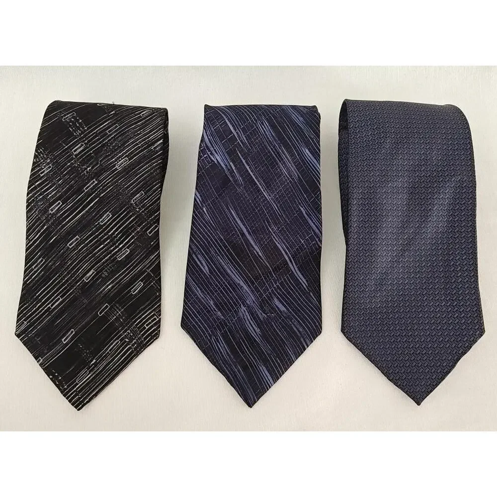 Oscar De La Renta Silk Tie Necktie Paisley Design Mens Neckwear Classic lot of 3